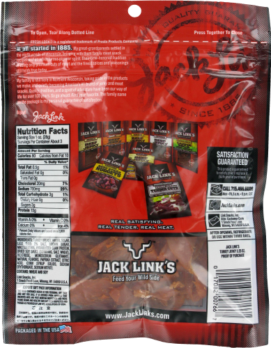 Jack Link's Master Ridge Farms Turkey Jerky Perspective: back