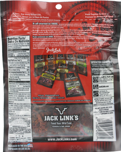 Jack Link's Jalapeno Carne Seca Beef Jerky Perspective: back