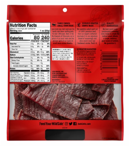 Jack Link's® Jalapeño Beef Jerky Perspective: back
