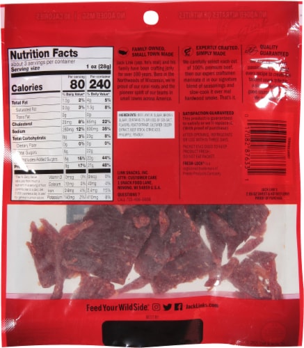 Jack Link's® Sweet & Hot Beef Jerky Perspective: back