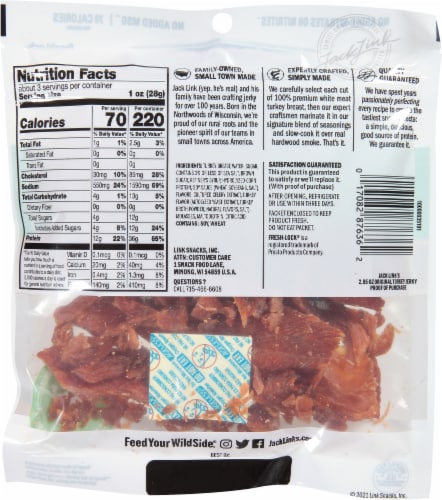 Jack Link's® Original Turkey Jerky Perspective: back