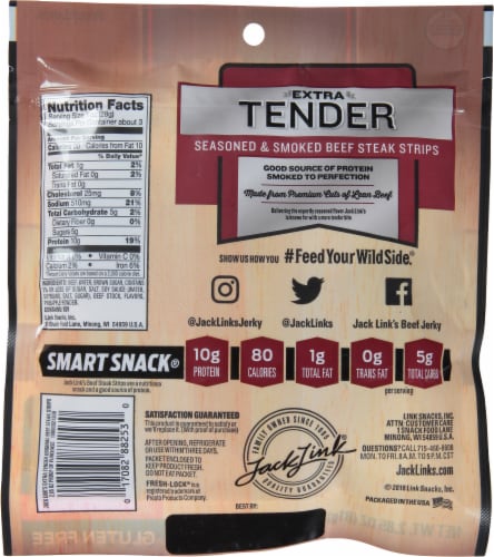 Jack Link's® Extra Tender Original Beef Steak Strips Perspective: back
