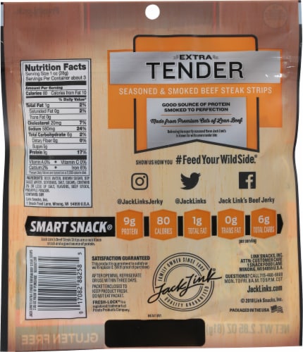 Jack Link's® Extra Tender Teriyaki Beef Steak Strips Perspective: back