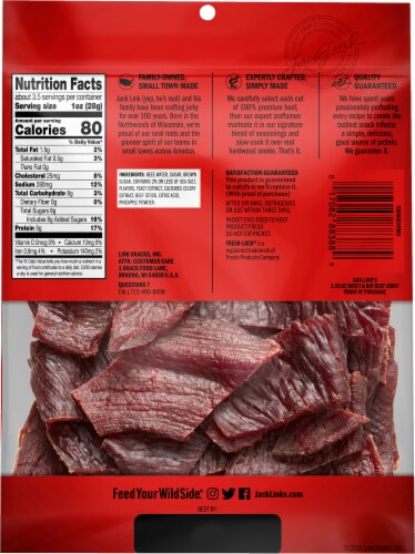 Jack Link's Sweet & Hot Beef Jerky Perspective: back