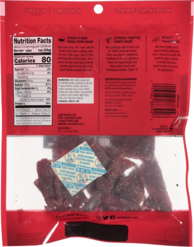 Jack Link's® Black Peppered Beef Jerky Perspective: back