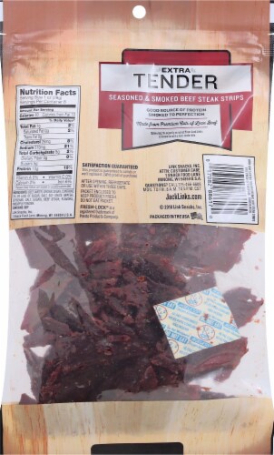 Jack Link's Original Extra Tender Beef Jerky Perspective: back