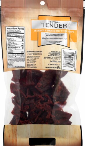 Jack Link's Extra Tender Teriyaki Beef Jerky Perspective: back