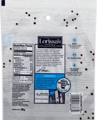 Lorissa's Kitchen Original Beef Stick Perspective: back
