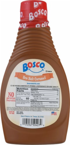 Bosco® Sea Salt Caramel Syrup Perspective: back