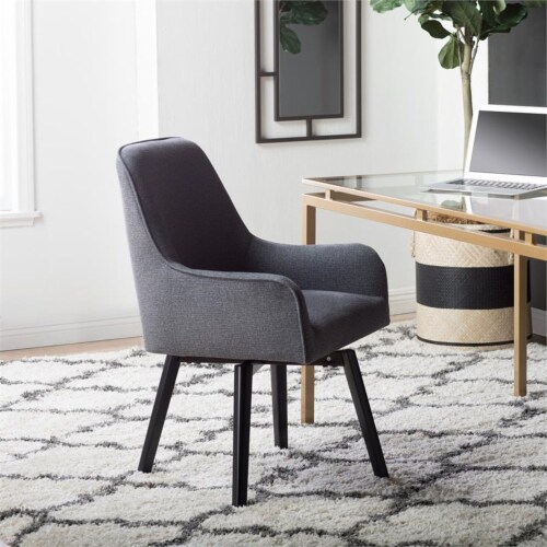 Studio Designs Home Spire Luxe Swivel Metal Accent Chair in Charcoal Gray 1 Harris Teeter