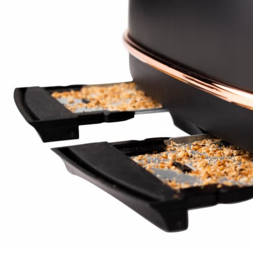 Haden Heritage 4-Slice Toaster - Black/Copper Perspective: back