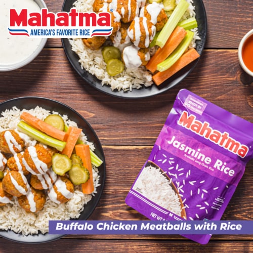 Mahatma Ready to Heat Jasmine Long Grain White Rice Perspective: back