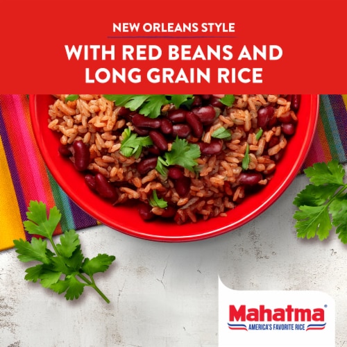 Mahatma Red Beans & Rice, Ready to Heat 90 Seconds, 8.8oz (250g) Perspective: back