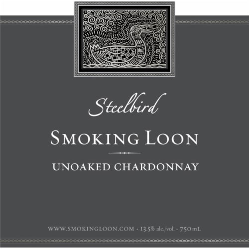Smoking Loon Unoaked Steelbird Chardonnay California White Wine Perspective: back