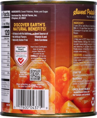 Bruce's® Yams Cut Sweet Potatoes in Syrup Perspective: back