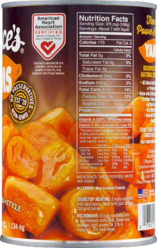 Bruce's® Cut Sweet Potato Yams in Syrup Perspective: back