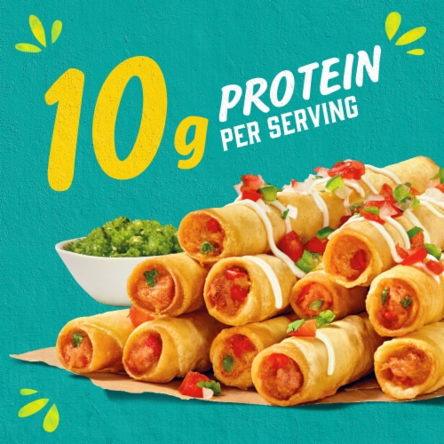 Delimex Chicken & Cheese Flour Taquitos Frozen Snacks Perspective: back