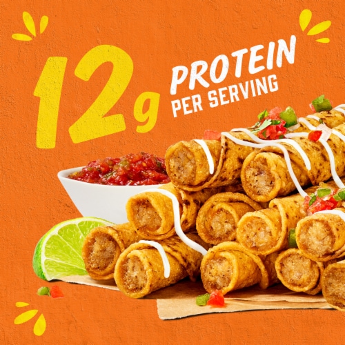 Delimex White Meat Chicken Corn Taquitos Frozen Snacks Perspective: back