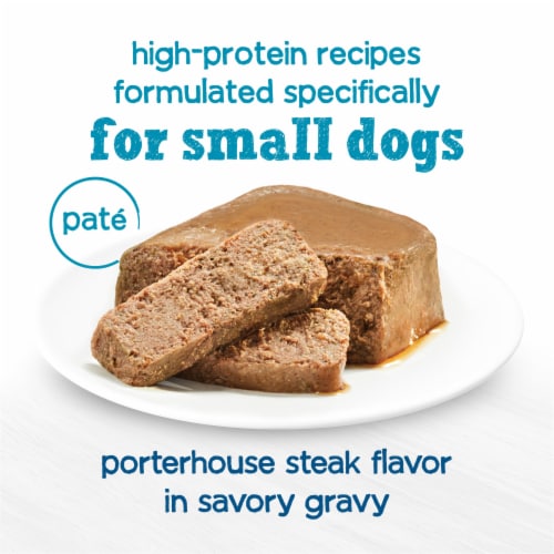 Purina® Beneful® IncrediBites® Porterhouse Steak Flavor in Savory Gravy Wet Dog Food Perspective: back