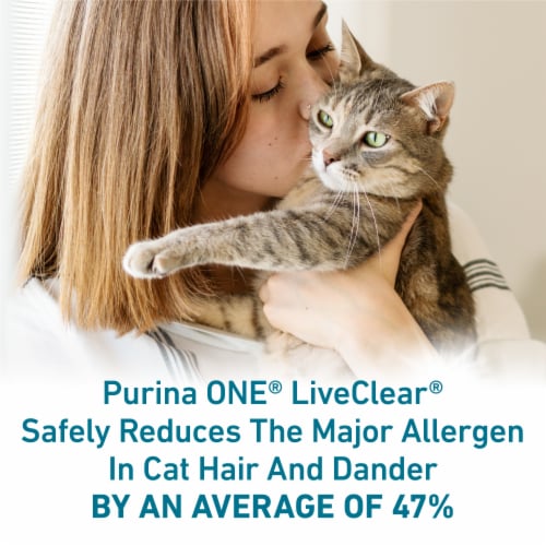 Purine ONE LiveClear Allergen-Reducing Kitten Dry Cat Food Formula Real Chicken Perspective: back