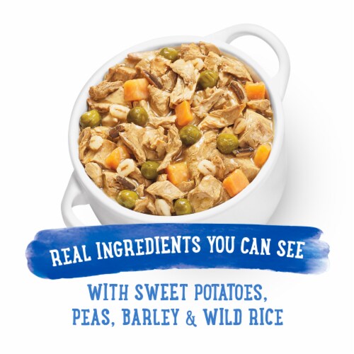 Purina Beneful High Protein, Wet Dog Food With Gravy, Prepared Meals Roasted Turkey Medley Perspective: back