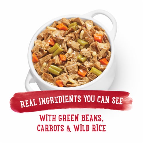 Purina Beneful Prepared Meals Beef & Chicken Medley Wet Dog Food Perspective: back