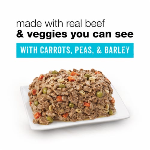Purina® Beneful® Chopped Blends™ Beef Carrots Peas & Barley Wet Dog Food Perspective: back
