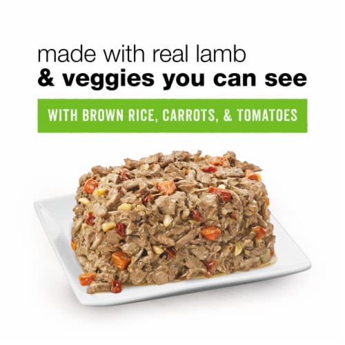 Beneful Chopped Blends with Lamb Brown Rice Carrots Tomatoes & Spinach Wet Dog Food Perspective: back