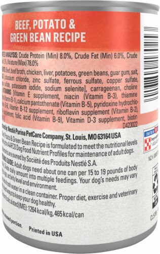 Beyond Grain Free Beef Potato and Green Bean Recipe Wet Dog Food Perspective: back