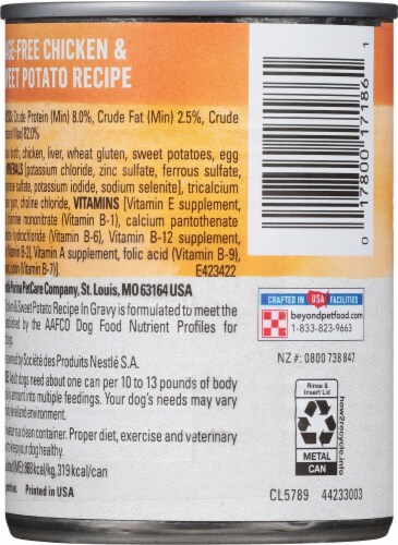 Beyond® Grain Free Chicken & Sweet Potato Wet Dog Food Perspective: back