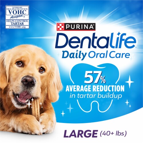 Purina Dentalife Daily Oral Care Large Breed Dog Dental Chews Chicken Flavor Perspective: back