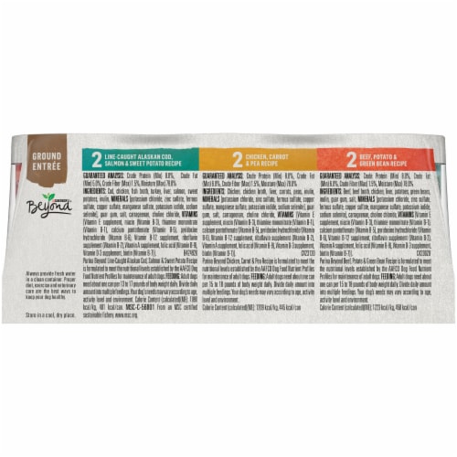 Purina® Beyond® Grain Free Ground Entree Natural Pate Wet Dog Food Variety Pack Perspective: back