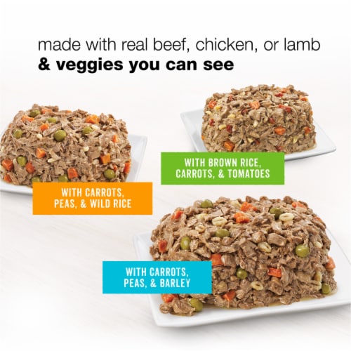 Purina Beneful Chopped Blends High Protein Wet Dog Food Gravy Variety Pack Perspective: back