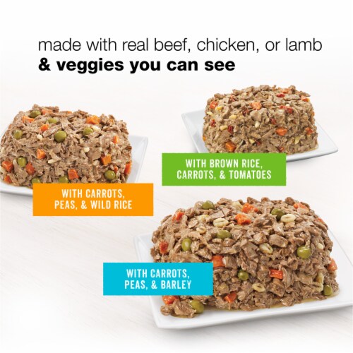 Purina Beneful Chopped Blends High Protein Wet Dog Food Gravy Variety Pack Perspective: back