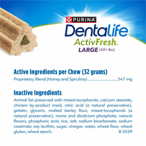 Purina DentaLife ActivFresh Dental Chew Large Breed Dog Treat with Chicken Flavor Perspective: back