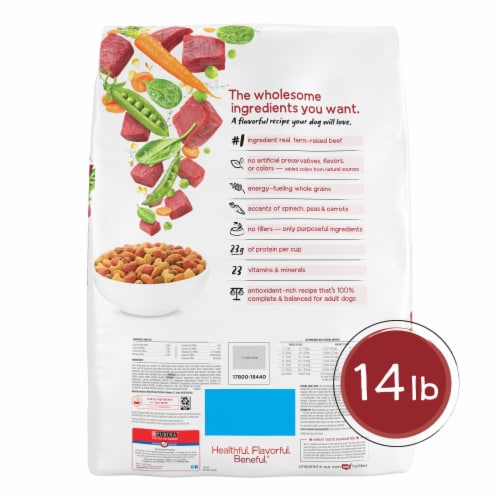 Purina Beneful Originals Natural Dry Dog Food With Farm-Raised Beef Perspective: back
