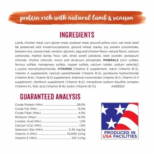 Purina® Beneful® Natural Lamb & Venison Protein Rich Dry Dog Food Perspective: back