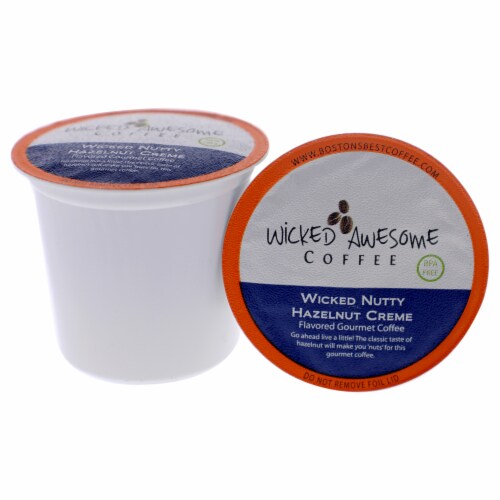Wicked Nutty Hazelnut Cream Coffee by Bostons Best for Unisex - 24 Cups Coffee Perspective: back