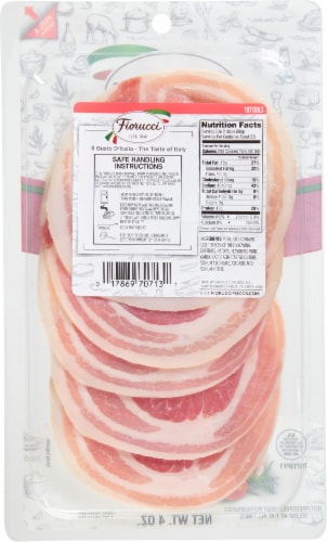 Fiorucci® Sliced Pancetta Perspective: back