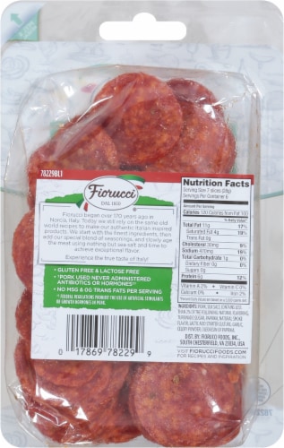 Fiorucci 100% Natural Uncured Pepperoni Perspective: back