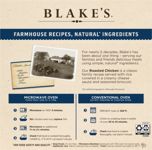 Blake's® Roasted Chicken Frozen Meal Perspective: back