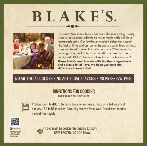 Blake's® Family Size Shepherds Frozen Pie Perspective: back