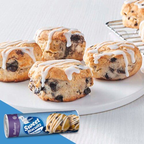 Pillsbury Blueberry Sweet Biscuits with Icing Perspective: back