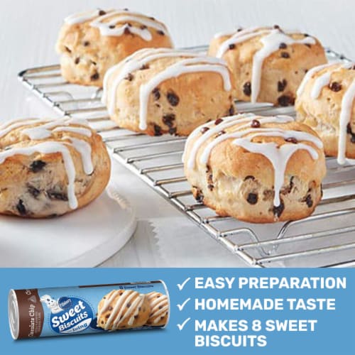 Pillsbury™ Chocolate Chip With Icing Sweet Biscuits Perspective: back