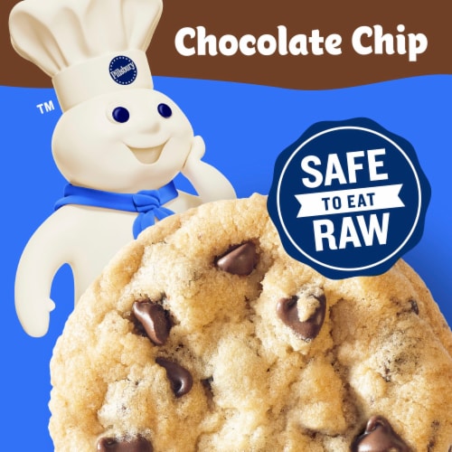 Pillsbury Ready To Bake Refrigerated Chocolate Chip Cookie Dough Perspective: back