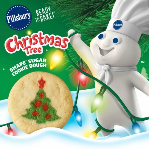 Pillsbury Ready to Bake! Christmas Tree Shape Sugar Cookie Dough Perspective: back