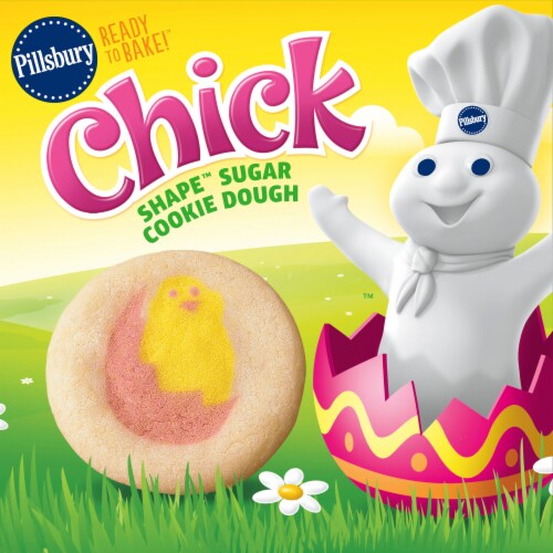 Pillsbury™ Ready To Bake™ Chick Shape™ Sugar Cookie Dough Perspective: back