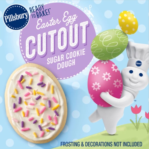 Pillsbury Ready To Bake Easter Egg Cutout Sugar Cookies Perspective: back