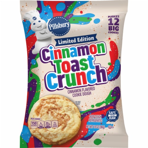 Pillsbury Ready to Bake! Cinnamon Toast Crunch Cinnamon Flavored Cookie Dough Perspective: back