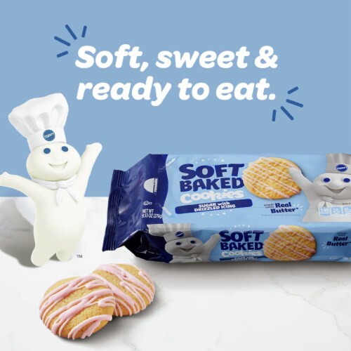 Pillsbury Soft Baked Drizzle Sugar Cookies Perspective: back